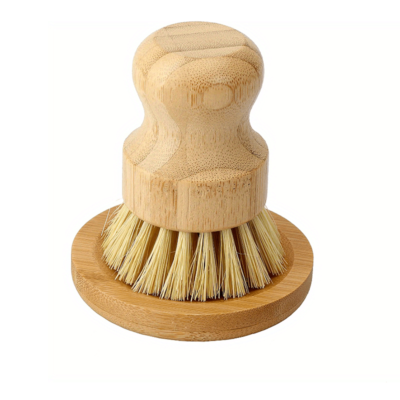 Dish Brush Bamboo - 1 set bamboe afwasborstel, zeepbakje, houten