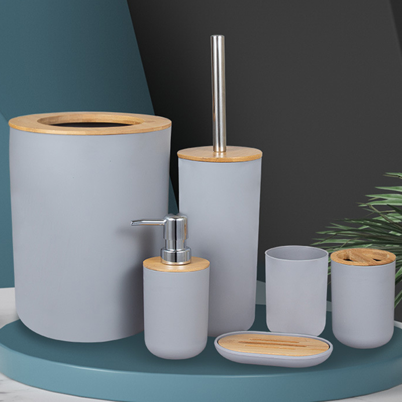 Dish Brush Bamboo - Tophoeveelheid Bamboe Badkamerset Toiletborstel Tandpasta Houder