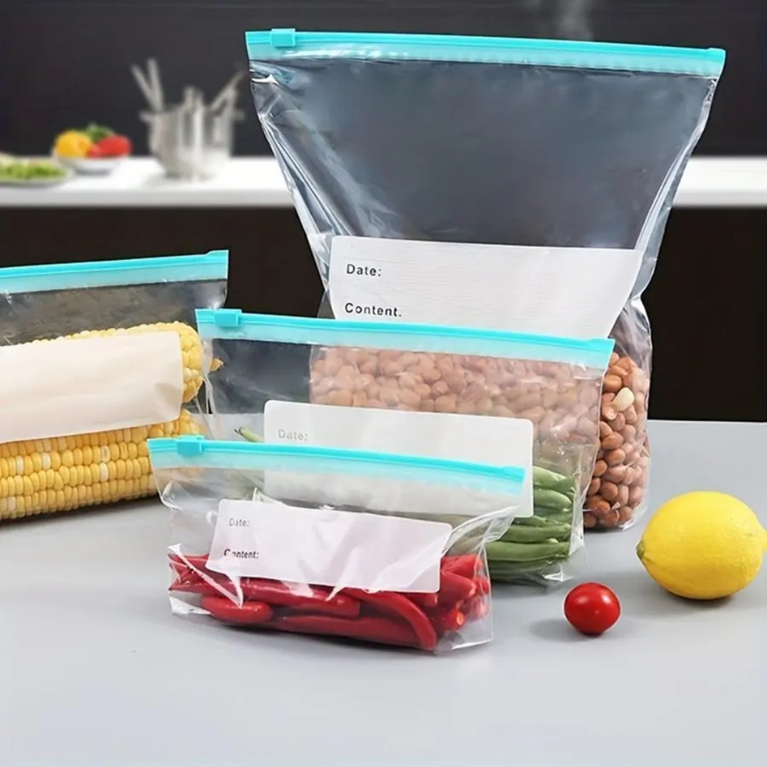 Reusable Produce Bag - 60 stuks herbruikbare koelkastversehoudzakjes, essentiële verzegelde