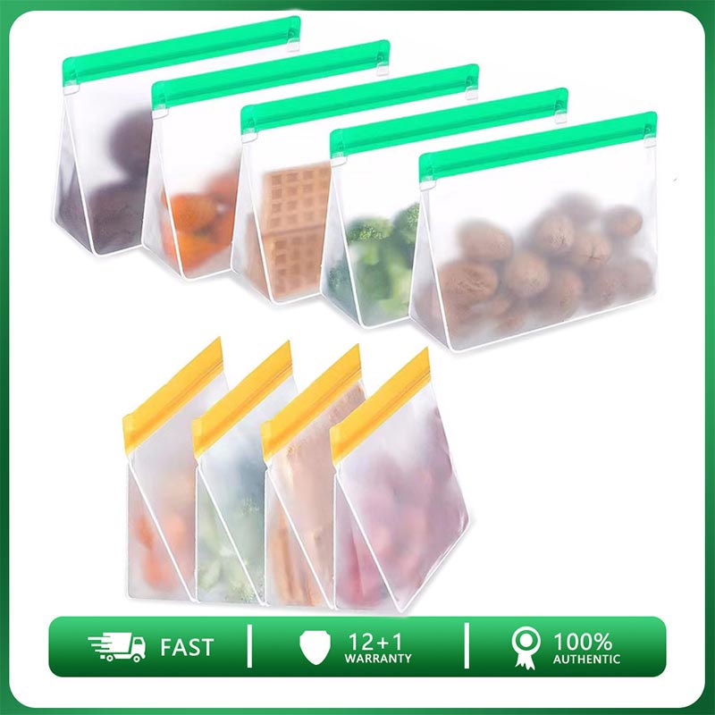 Reusable Produce Bag - Herbruikbare Voedselopbergtas Upgrade Lekvrije Top Stand-Up
