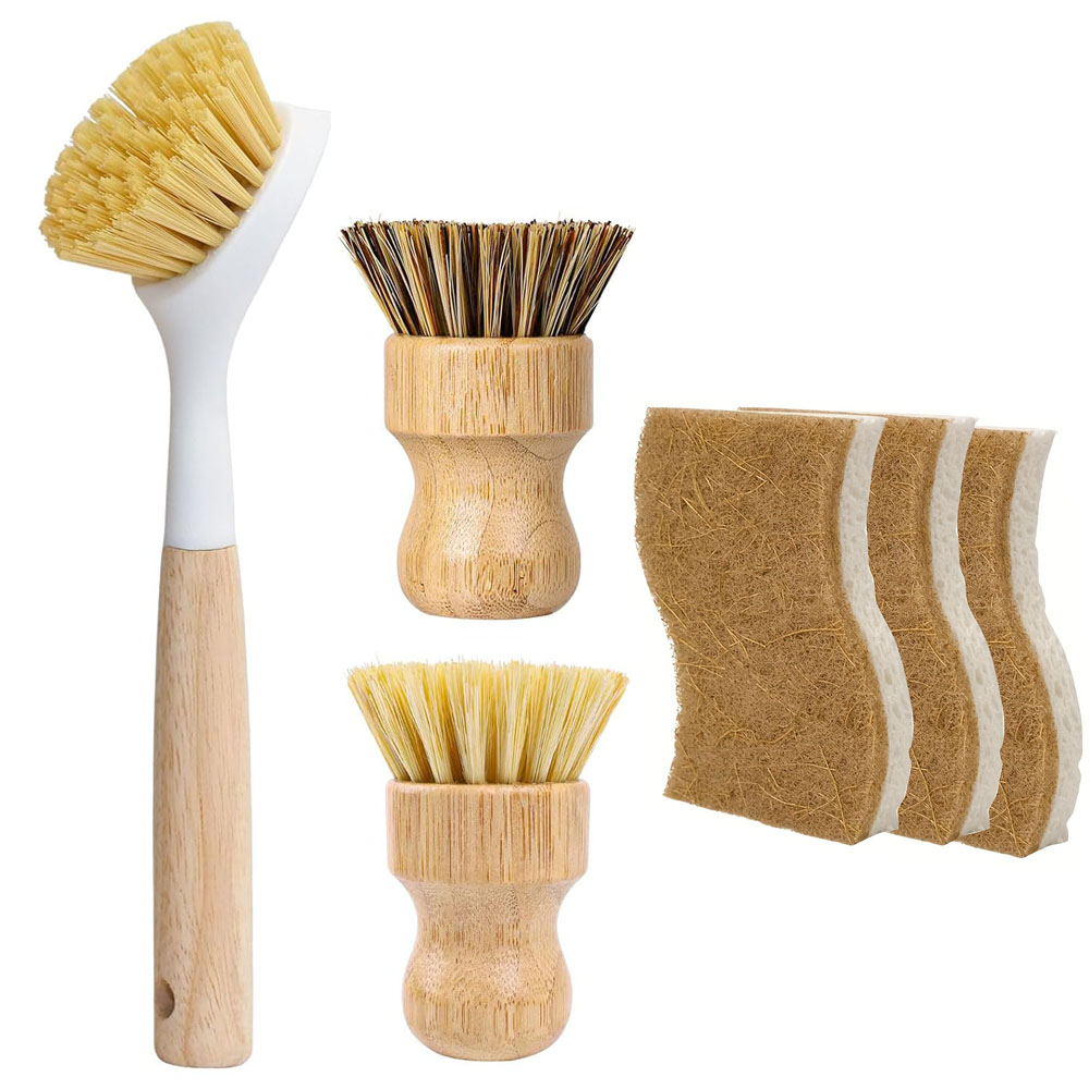 6-delige bamboe afwasborstel-  - Dish Brush Bamboo recensie en prijs